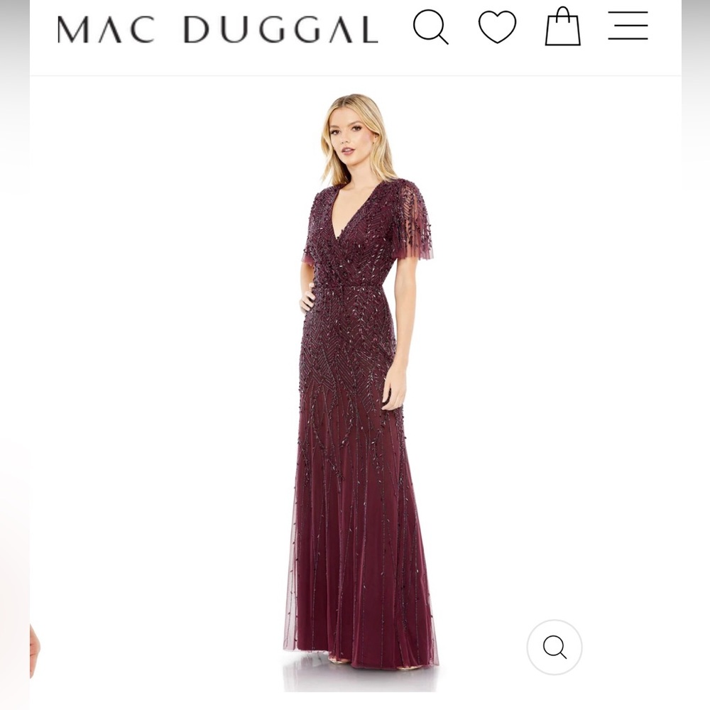 Mac Duggal - EMBELLISHED FLUTTER SLEEVE GOWN Style #35109